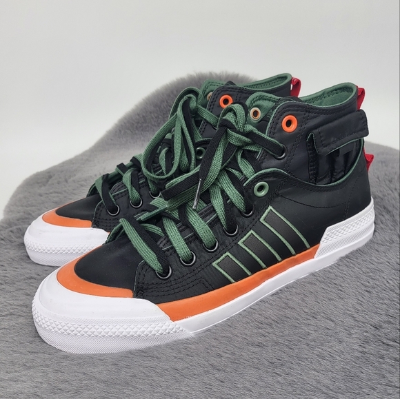 Adidas Nizza High DL 'Black Green Oxide' Men's Sneaker - Picture 1 of 8
